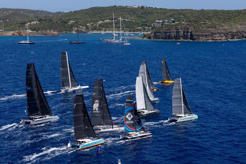 Eleven-strong multihull start - 2026 RORC Caribbean 600  photo copyright Tim Wright / Photoaction.com taken at Royal Ocean Racing Club and featuring the Catamaran class