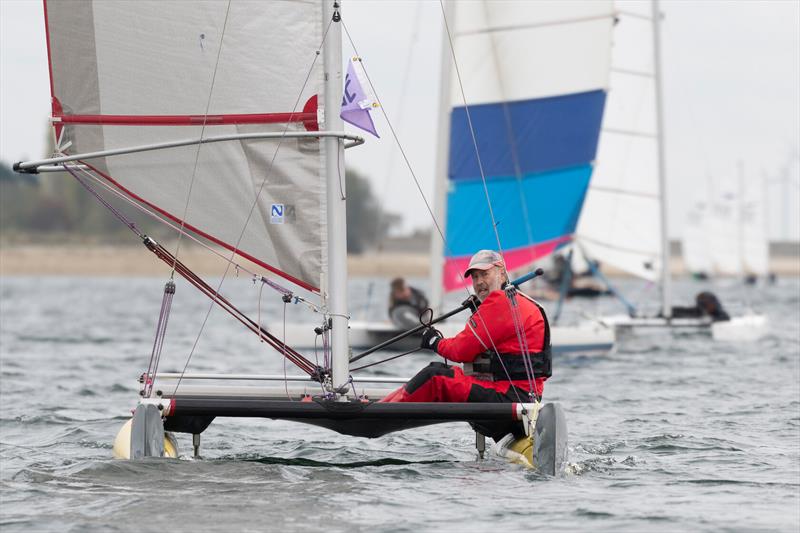 Stuart Ede, 2024 winner of the Alastair Forrest Trophy, had to be content with second place this year - Catapult TT at the Grafham Catamaran Open - photo © Paul Sanwell / OPP