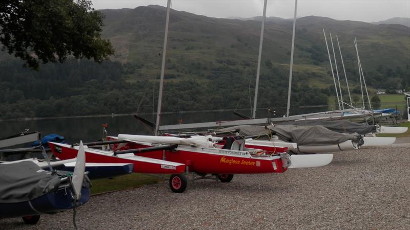 Uninspiring conditions on Sunday for the Sailability Scotland Challenger Travellers at Loch Earn  - photo © Annie Molyneux
