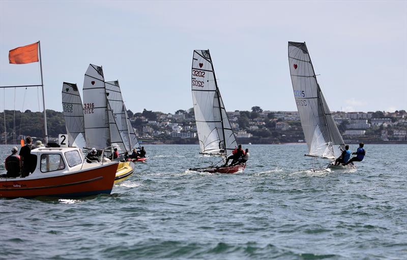 Race start during the Cherub Nationals 2025 at Paignton photo copyright Mark Jardine taken at Paignton Sailing Club and featuring the Cherub class