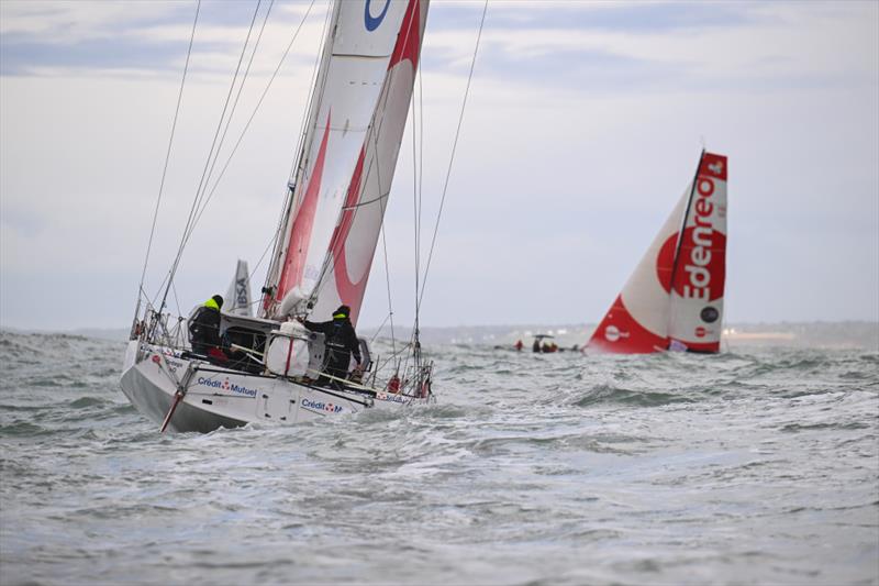 Class 40 start - Transat Jacques Vabre - Lorient, France - November 5, 2023 photo copyright TransAt Jacques Vabre taken at Yacht Club de France and featuring the Class 40 class