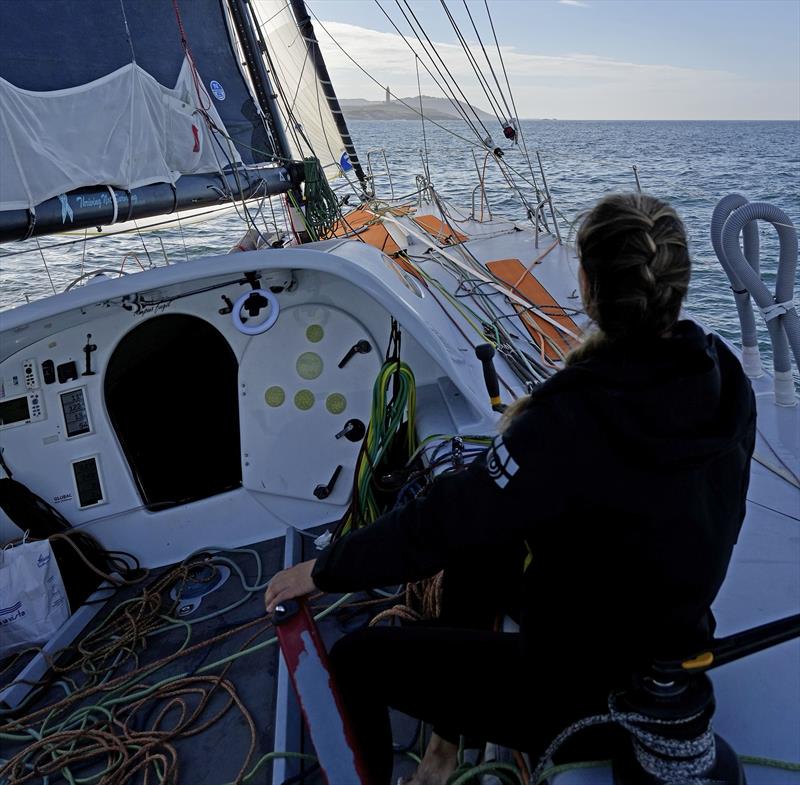 Elizabeth Tucker helming First Light photo copyright Alvaro Sanchis taken at  and featuring the Class 40 class