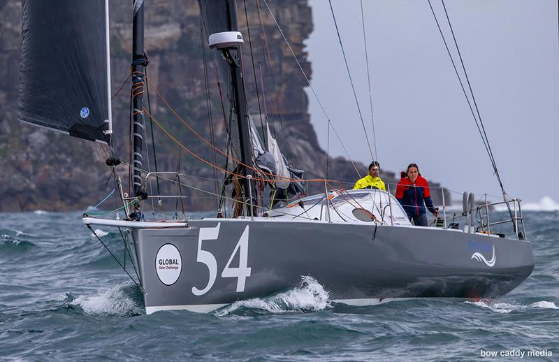 Cole Brauer and Elizabeth Tucker deliver First Light to Sydney and Tucker's new journey begins in earnest.. photo copyright Bow Caddy Media taken at Middle Harbour Yacht Club and featuring the Class 40 class