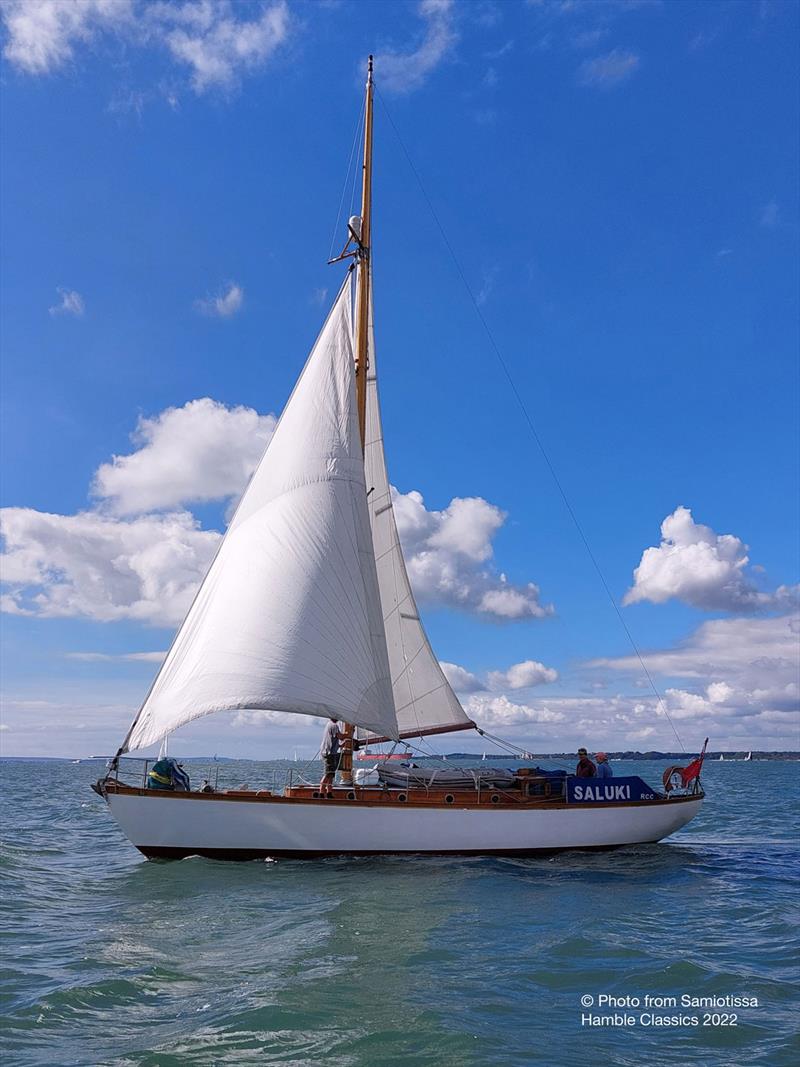 Saluki - Hamble Classics Regatta 2022 photo copyright Samiotissa taken at Royal Air Force Yacht Club and featuring the Classic Yachts class