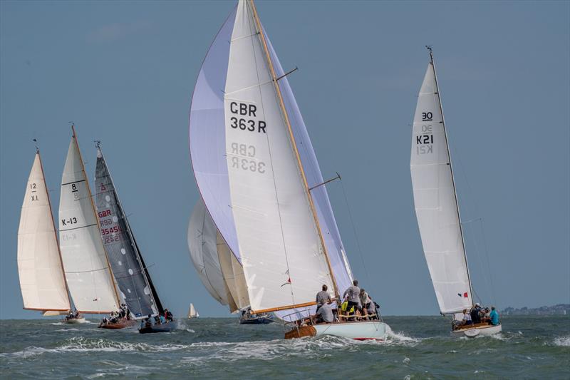 Whooper holds her kite on the reach - British Classic Week day 2 - photo © Chris Brown / www.chrisbrownphotography.co.uk