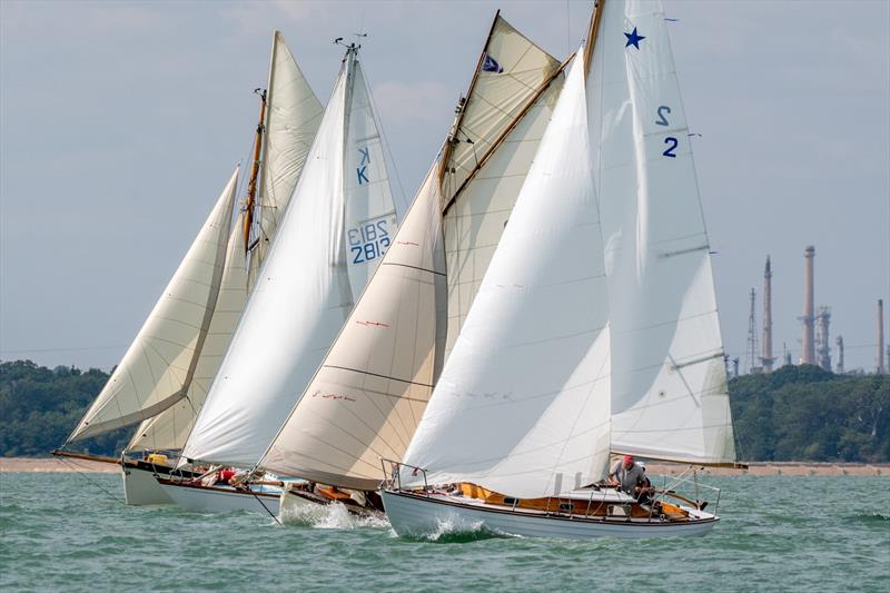 Tight racing in Class 5 with Jonathan Dyke's Star Shell to leeward - British Classic Week day 2 - photo © Chris Brown / www.chrisbrownphotography.co.uk