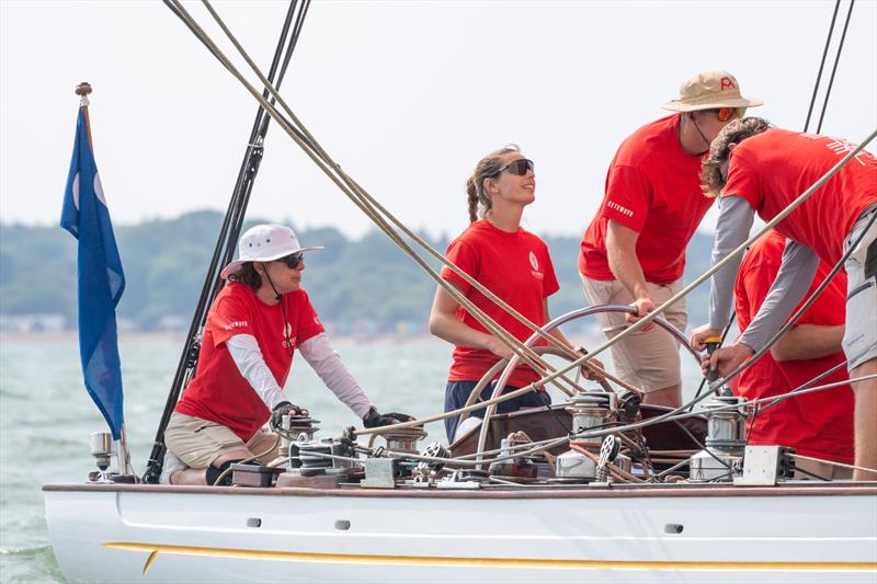 British Classic Week day 3 - Foiling ace Hattie Rogers at the helm of Cetewayo - photo © Chris Brown / www.chrisbrownphotography.co.uk