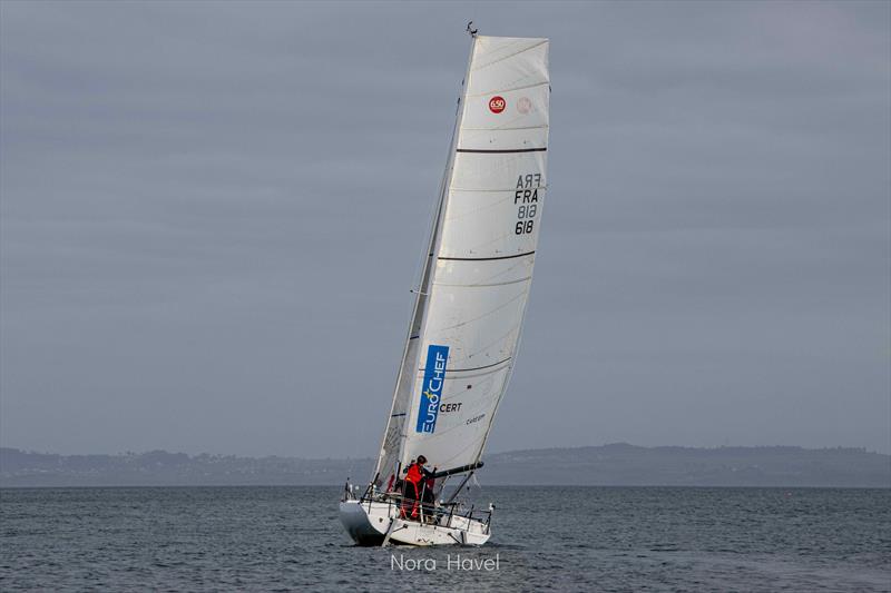 Skipper Ambre Hasson sails her Classe Mini, On the Road Again II (618) ahead of the 2025 Mini Transat - photo © Nora Havel