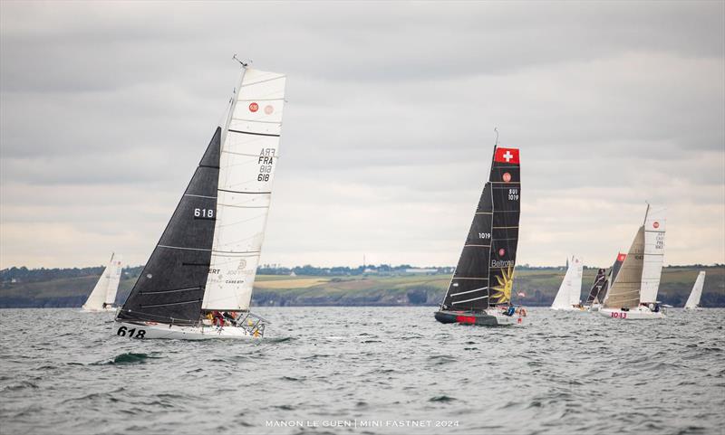 Ambre Hasson racing in the 2024 Mini Fastnet aboard On the Road Again (618) photo copyright Manon Le Guen taken at Atlantic Yacht Club, New York and featuring the Class Mini 5.80 class