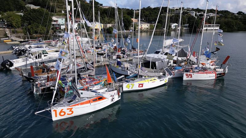 The National Sailing Academy marina in Falmouth Harbour, Antigua, serves as the host for the fleet of ALMA Globe 580 yachts participating in the McIntyre MGR and Transat - photo © Rob Havill / G580T / MGR