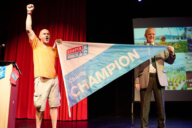 Clipper Race 13 - Hamish Mitchell celebrates winning the Charity Champion award - photo © Clipper Race