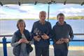 Comet open meeting at Burghfield - Jacky Stagg (2nd), Peter Mountford (1st), Ben Palmer (3rd) &copy; Chris Robinson