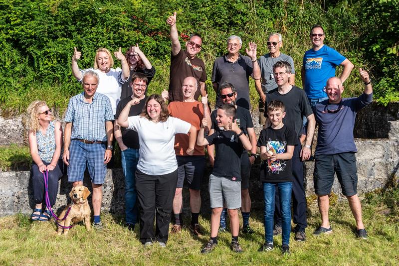 The event crew and competitors during the Merthyr Tydfil Comet Open photo copyright Alan Cridge taken at Merthyr Tydfil Sailing Club and featuring the Comet class