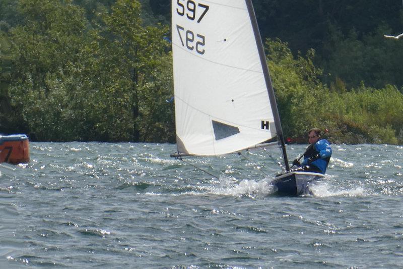 A windy Comet open meeting at Carsington photo copyright Roger Doyle taken at Carsington Sailing Club and featuring the Comet class