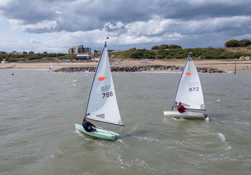 2025 Comet Nationals at Gunfleet - Andrew Dale of Eyott Sailing Club to windward of Crawley Mariners Yacht Club's Jeff Smith - photo © Kevin Jay