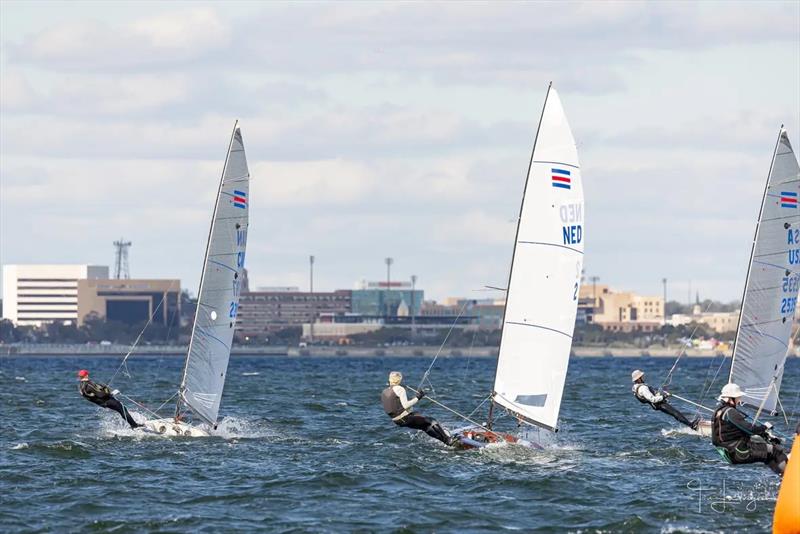 Contender Worlds at Pensacola day 3 photo copyright Tim Ludvigsen / timludvigsen.pic-time.com taken at Pensacola Yacht Club and featuring the Contender class