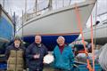 Unable to attend the Solway YC prize-giving, a special presentation was made by the Sailing Secretary John Broadbent, and Cruising Secretary Neil Munro, to Peter Warner (centre) for the Best Kept Yacht in front of Sonas of Craignish &copy; Ian Purkis