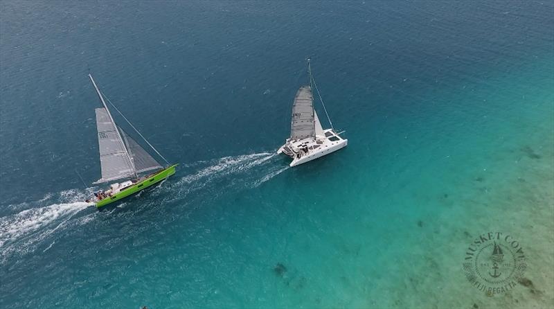 Nica and Roam battle - Fiji Regatta Week photo copyright Musket Cove Yacht Club taken at Musket Cove Yacht Club and featuring the Cruising Yacht class