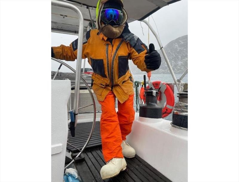 “Thor” reaching the exit of the Bellot Strait on the 22 August in a blizzard photo copyright Victor Wejer taken at Ocean Cruising Club and featuring the Cruising Yacht class