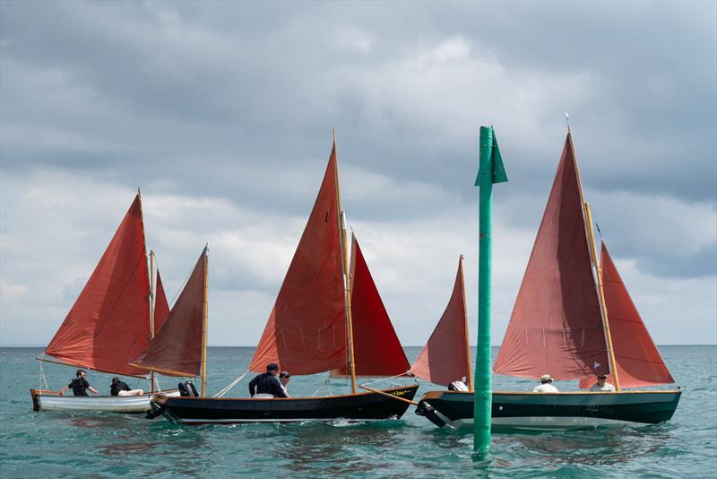 'Pugwash', 'Iona' and 'Soda' jockey for position - 167th Jersey Electricity Gorey Regatta photo copyright Simon Ropert taken at Royal Channel Islands Yacht Club and featuring the Classic & Vintage Dinghy class