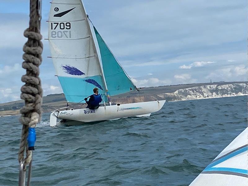 Liam Thom during the Shanklin Sailing Club time trial series race 1 - photo © Pascoal Fernandez