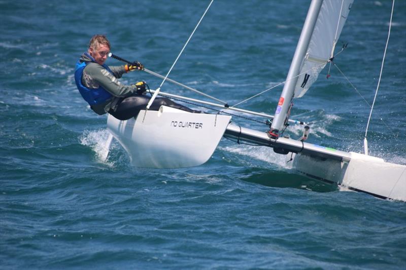 Liam sailing during the Noble Marine Dart 15 Nationals at the WPNSA photo copyright Pauline Love taken at Weymouth & Portland Sailing Academy and featuring the Dart 15 class