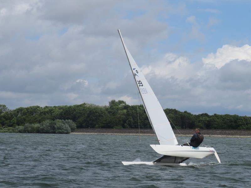 Lively gusts during the Dart 15 Summer TT at Draycote photo copyright Steve Pell taken at Draycote Water Sailing Club and featuring the Dart 15 class