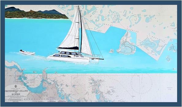 Cruising the Whitsunday Islands photo copyright Del Morrison Art taken at  and featuring the  class