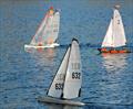 Brass Monkey Christmas race at Abbey Meads - Mike Wilkie 995 with Alan Viney 44 getting the best start of the small boats. (my boat is 2 and luffed as the shot was taken) © Roger Stollery