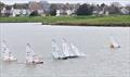 Close call between the leader and the spreader mark - DF95 Winter Series event 5 at East Kent RSC © Peter Jackson