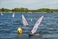 Big waves at the gate with big yacht sailor Guy Knight gybing 29 during the DF95 M&S Travellers Event 2 for the ASH Trophy at Guildford Model Yacht Club © Roger Stollery