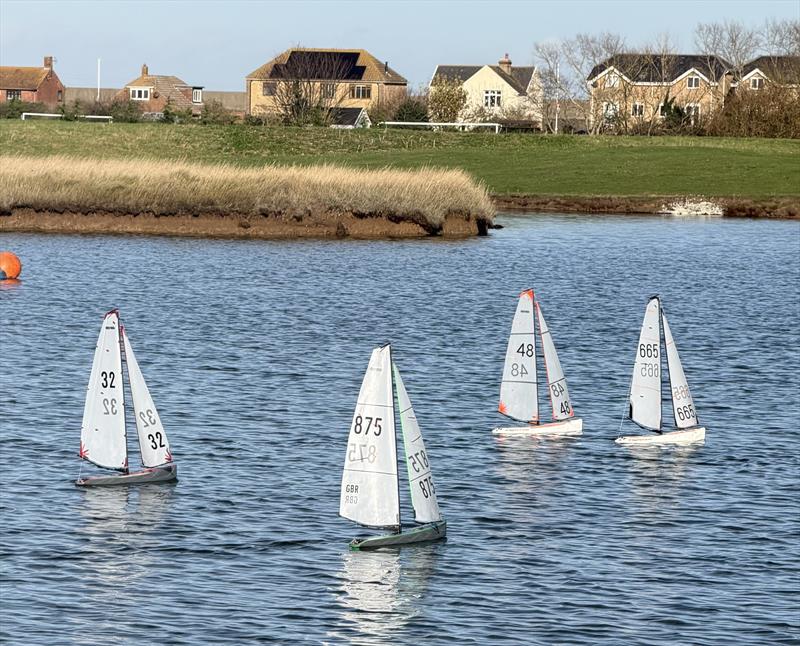 Spencer Pope, Mike Brand, Colin Honour & Simon Thornton downwind - DF95 Autumn Series at Barton's Point week 6 photo copyright Mike Brand taken at East Kent Radio Sailing Club and featuring the DF95 class