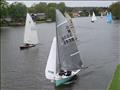 Treebore National 12, the overall winner, on the run past Henley SC clubhouse during the Thames Valley Inter-Match Shield © Duncan Mackay