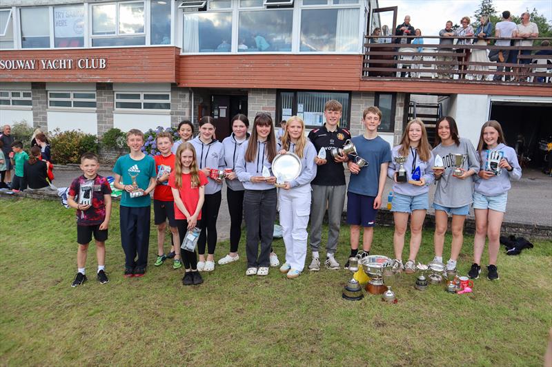 Prizewinners - Solway Yacht Club's Cadet Week photo copyright Nicola McColm taken at Solway Yacht Club and featuring the Dinghy class