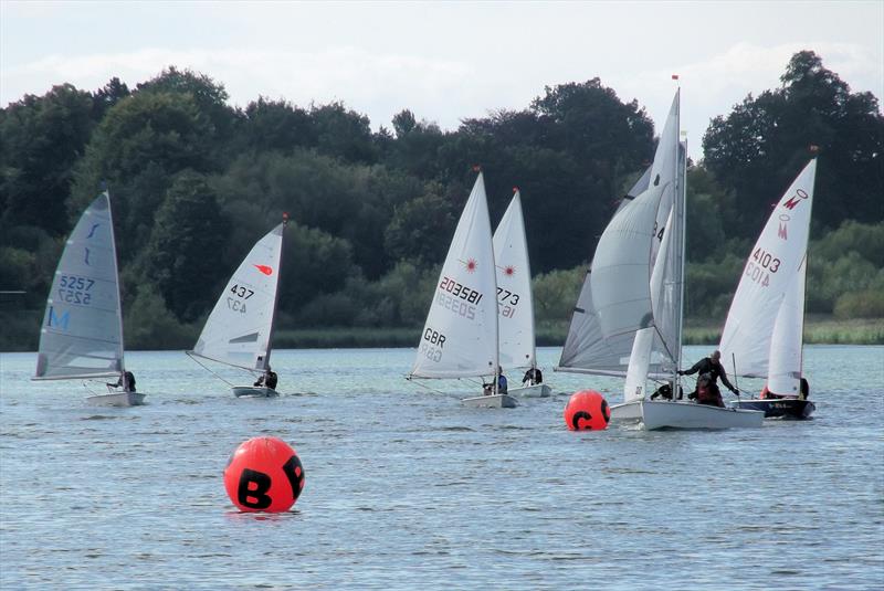 Pete Thoms and Dawn Frost, first doublehander - Border Counties Midweek Sailing at Budworth photo copyright Brian Herring taken at Budworth Sailing Club and featuring the Dinghy class