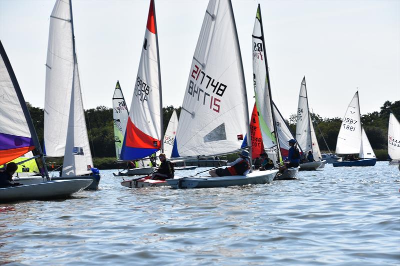 Dinghy fleet start - Barton Regatta - photo © Trish Barnes