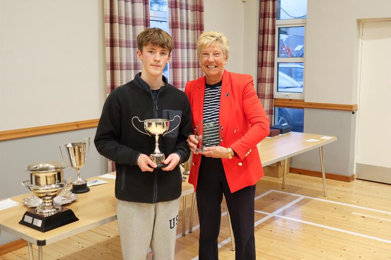 Social Secretary, Liz Train presents Toby Iglehart with the Tordoff Cup, 2025 Club Champion - photo © Nicola McColm