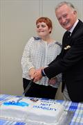 Becky Brooks and Rear Admiral Chris Snow - King's Award presented to Exe Sailability Project © Tom Hurley