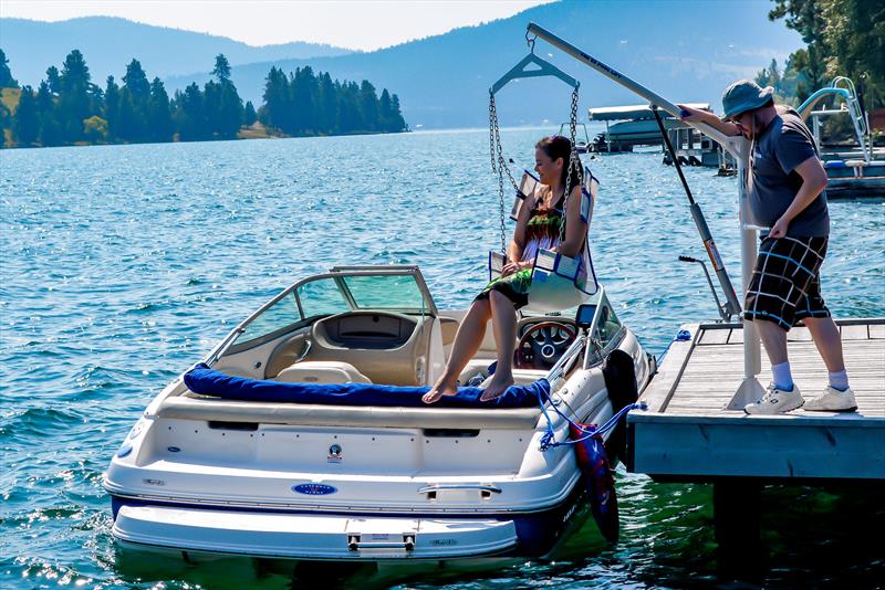 Boat dock lift for sailors with a disability - photo © Aqua Creek