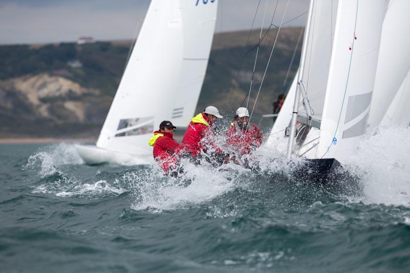 Gazprom International Dragon World Championship day 3 photo copyright IDA / Michael Austi taken at Weymouth & Portland Sailing Academy and featuring the Dragon class