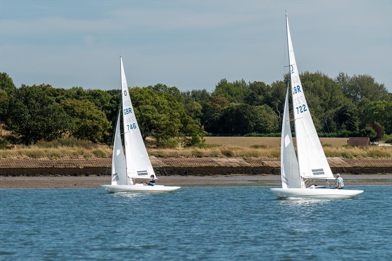 International Dragons sailing up the river Crouch during the 6th day of Burnham Week photo copyright Petru Balau Sports Photography / sports.hub47.com taken at Royal Corinthian Yacht Club, Burnham and featuring the Dragon class