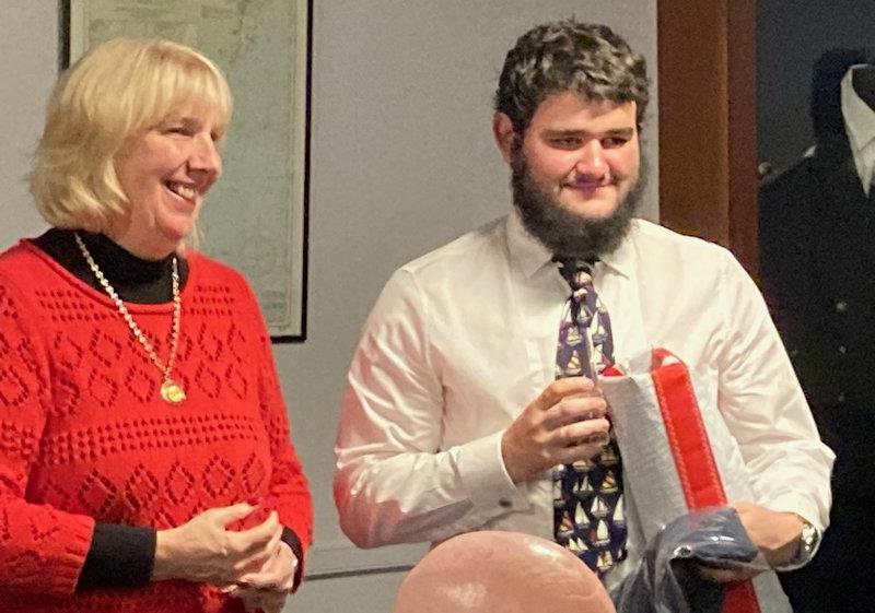 Chris Lynch wins Most Miles race (Youth Programme) - East Anglian Offshore Racing Association prize-giving photo copyright Andy Wise taken at Haven Ports Yacht Club and featuring the EAORA class