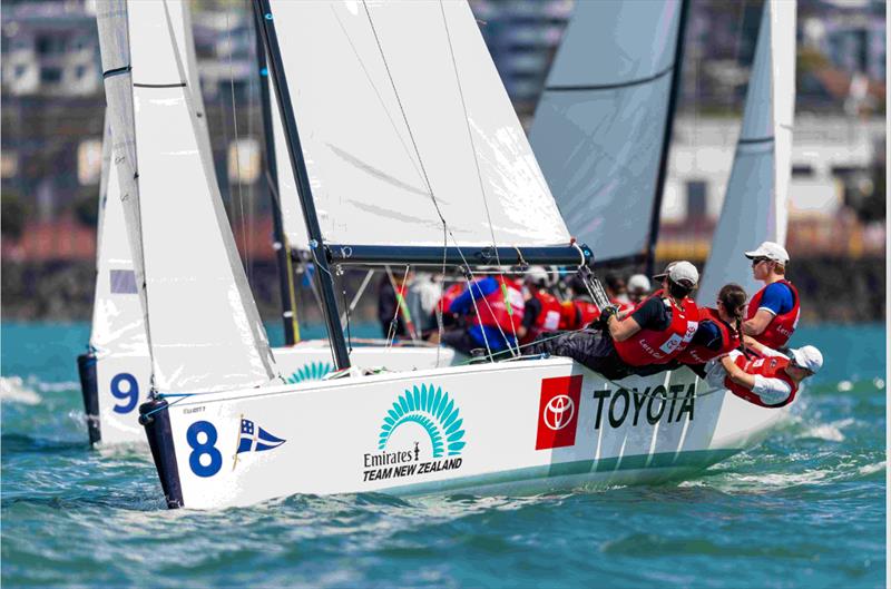 The new Elliott 7 fleet donated by Emirates Team NZ was for the Toyota Kiwi Cup  - photo © Adam Mustill