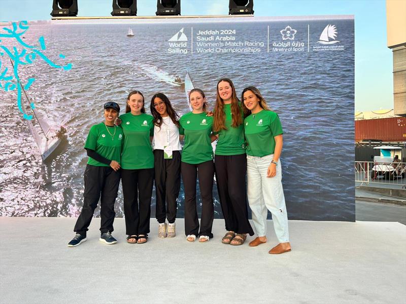 Kingdom of Saudi Arabia (KSA) Sumaya Bamakhrama & Shahad Nour joined by RNZYS Mastercard Youth Training Programme sailors Ella Arnold, Madison Rist & Alissa Marshall - photo © RNZYS Media