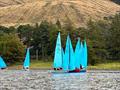 Fun and games at the leeward mark during Race 2 of the Enterprise Scottish Championship & UK Masters Championship at St Mary's Loch © Lisa Griffin