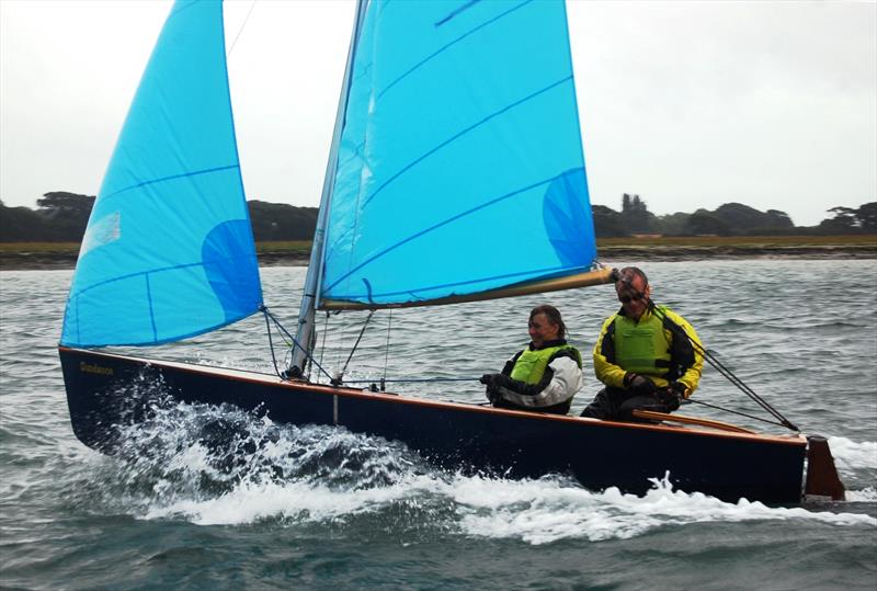 What seems to make the Bosham event so special is the fun that has crept back in. Ian Simpson and Amanda Shakir having a blast and upholding the reputation of the Enterprise as a great boat, in the race and Concours at the Bosham Classic Boat Revival photo copyright David Henshall taken at Bosham Sailing Club and featuring the Enterprise class