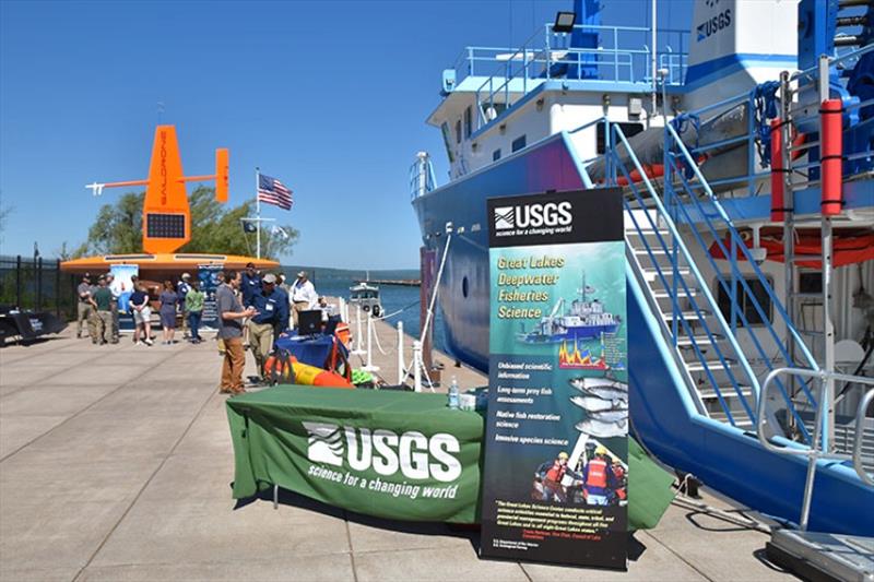 The mission was kicked off with a celebration of USGS Advanced Technologies in Great Lakes Fisheries Science in Ashland, WI. The event was co-hosted by the U.S. Geological Survey and the Great Lakes Fishery Commission photo copyright Andrea Miehls / USGS taken at  and featuring the Environment class
