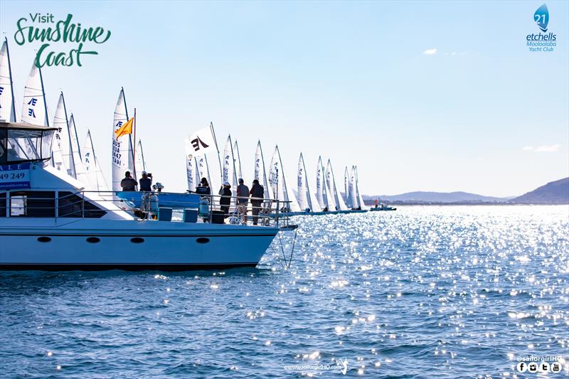 The fleet line up to start on day 3 of the Etchells Australian Nationals - photo © Nic Douglass / www.AdventuresofaSailorGirl.com