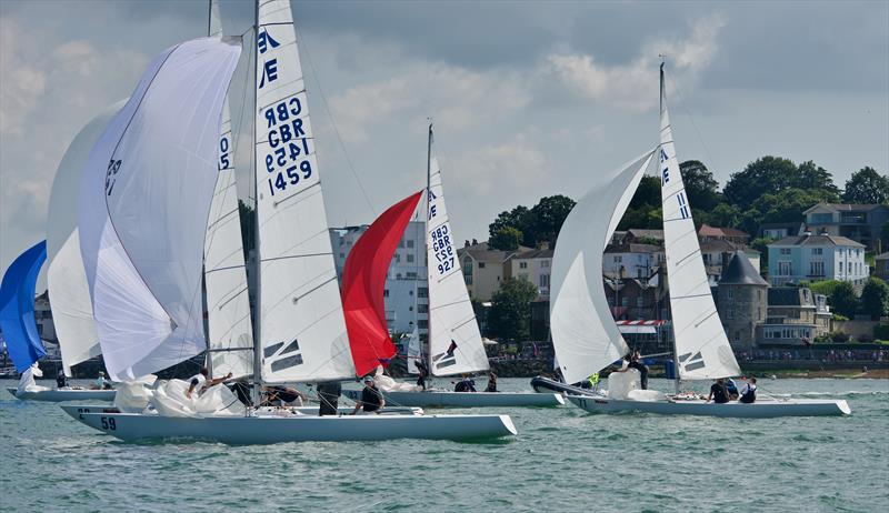 Cowes Week 2021 day 5 photo copyright Tom Hicks / www.solentaction.com taken at Cowes Combined Clubs and featuring the Etchells class