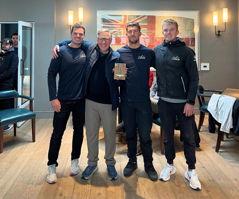 David Maclean, Harry Blowers and Rhos finish second in the Hawes Etchells Europeans 2024 at Cowes photo copyright Ted Blowers taken at Royal Yacht Squadron and featuring the Etchells class